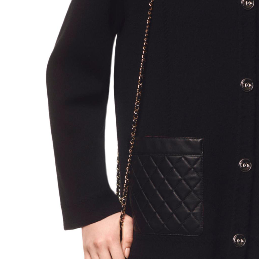 CHANEL Fall Winter 2024  Black Leather Single-Breasted Jacket P77874-K11239-94305 圖 7