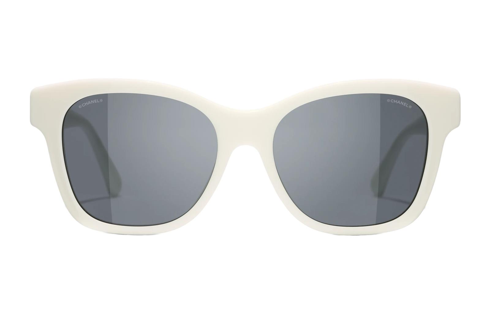 Lookbook CHANEL Fashion Resin Square Sunglasses with Pearl Detail Unisex Style CH5482H-C1255