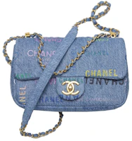 Chanel Flap Bag Small Blue/Multicolor Chanel Flap Bag Small Blue/Multicolor
