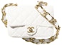 Buy Chanel Beg Flap Rantai Tebal Kecil 22S Lambskin Putih