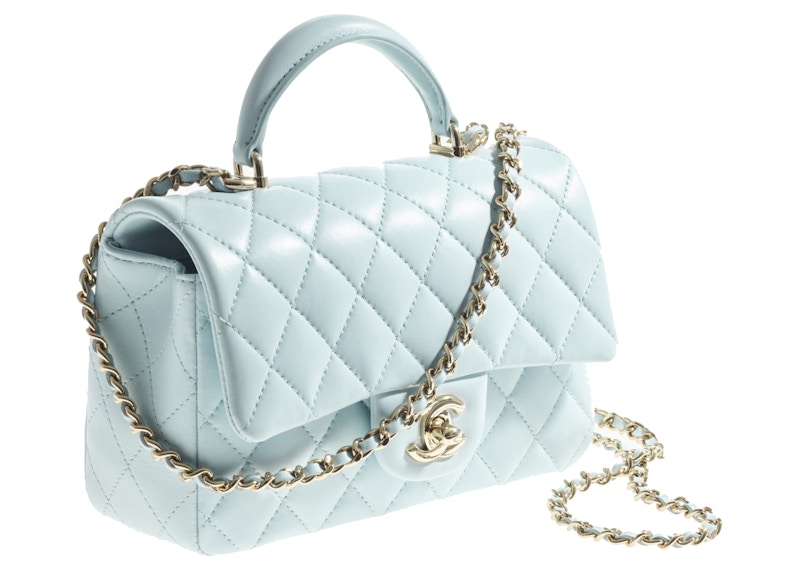 Chanel Flap Bag with Top Handle Mini Baby Blue 圖 2
