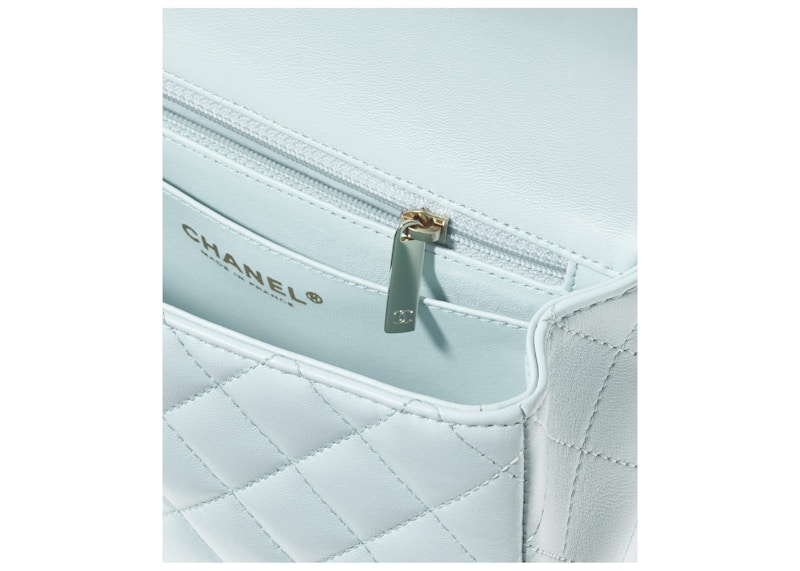 Chanel Flap Bag with Top Handle Mini Baby Blue 圖 3