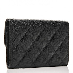 Chanel Flap Card Holder Quilted Caviar Silver-tone Black Order Chanel Flap Card Holder Quilted Caviar Silver-tone Black