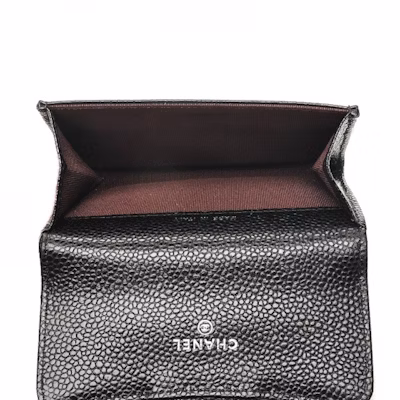 Chanel Flap Card Holder Quilted Caviar Silver-tone Black Lookbook Chanel Flap Card Holder Quilted Caviar Silver-tone Black
