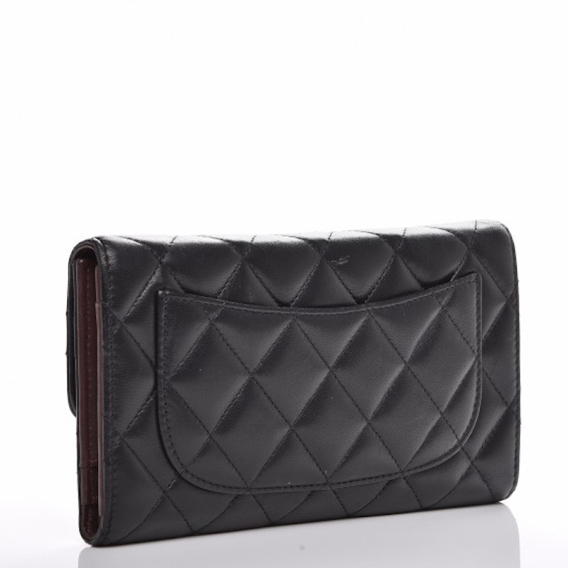 Chanel Flap Wallet Diamond Quilted Large Black 圖 2