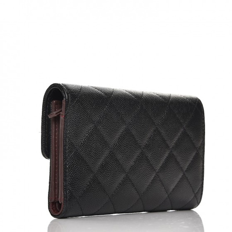 Chanel Flap Wallet Quilted Diamond Small Caviar Black 圖 2
