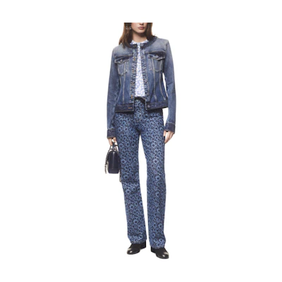 CHANEL FW24 Washed Denim Button-Up Jacket Blue P78108-V70196-NZU91