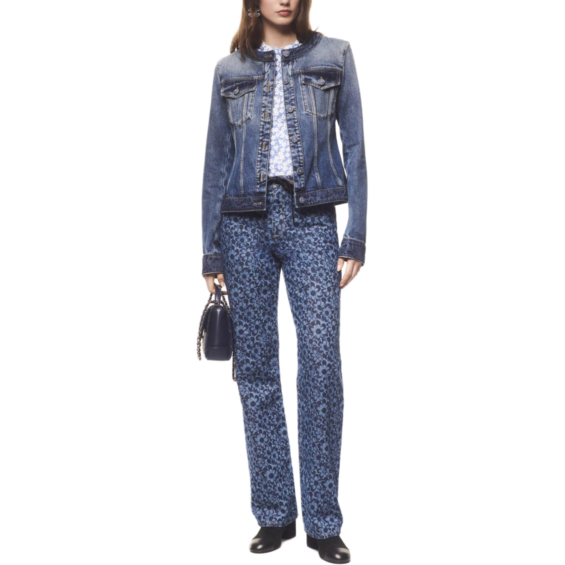 Order CHANEL FW24 水洗牛仔藍色襯衫式外套 P78108-V70196-NZU91