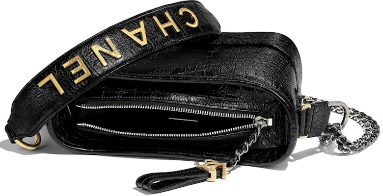 Bolso Chanel Gabrielle Hobo Piel de Cocodrilo Negro Oro/Plata Tamaño Pequeño Lookbook Bolso Chanel Gabrielle Hobo Piel de Cocodrilo Negro Oro/Plata Tamaño Pequeño