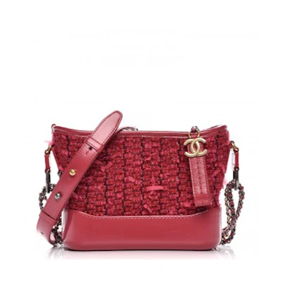 Chanel Gabrielle Hobo Bag Diamond Stitched Small Pink