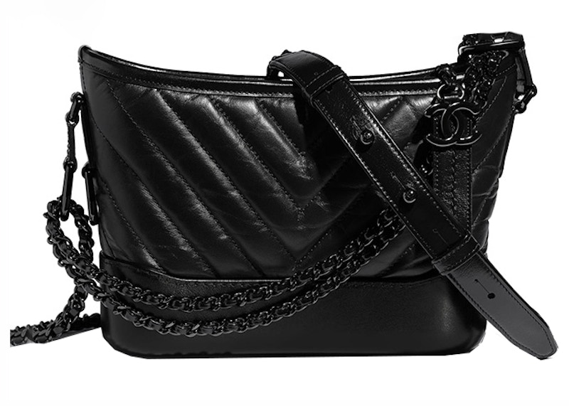 Order 香奈儿Gabrielle黑色Hobo风琴包