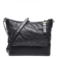 Chanel Gabrielle Hobo Bag Quilted Aged Calfskin Gold-tone/Ruthenium Large Black Chanel Gabrielle Hobo Bag Quilted Aged Calfskin Gold-tone/Ruthenium Large Black