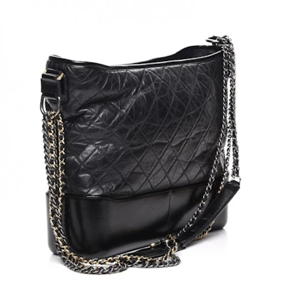 香奈兒Gabrielle斜挎包菱格紋老化小牛皮金色/銠黑色大號 Order 香奈兒Gabrielle斜挎包菱格紋老化小牛皮金色/銠黑色大號