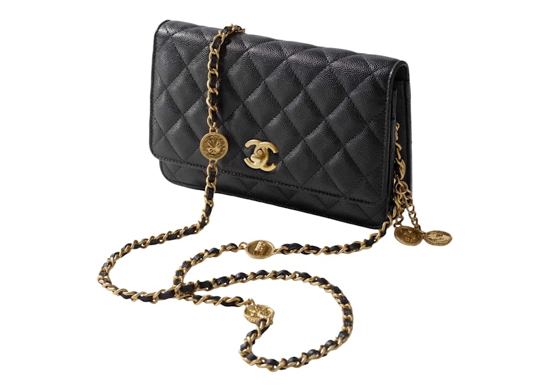 Order 香奈儿金币链条黑色链条钱包 (AP3113-B09805-94305)