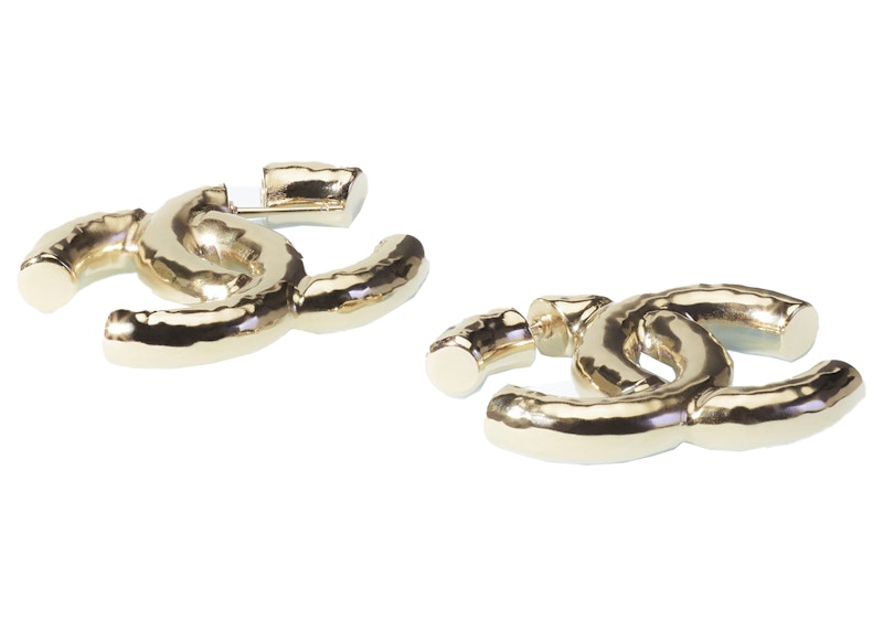 Chanel Gold Metal Earrings Gold 圖 2