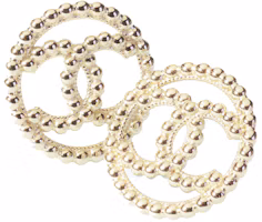 Order Chanel Gold Metal Logo Earrings Gold