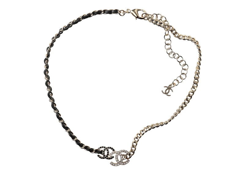 Chanel Gold Necklace AB9278 Gold/Black