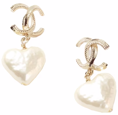 Chanel Gold/Pearly White Earrings Gold Buy Chanel Gold/Pearly White Earrings Gold