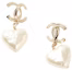 Buy Chanel Gold/Pearly White Earrings Gold