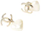 Order Chanel Gold/Pearly White Earrings Gold