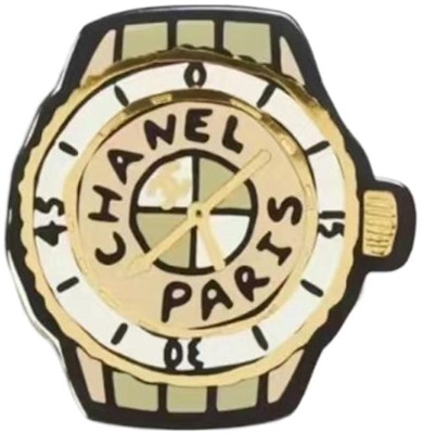 CHANEL 金色手錶設計胸針 男女情侶款式. ABB394-B13569-NQ147 Order CHANEL 金色手錶設計胸針 男女情侶款式. ABB394-B13569-NQ147