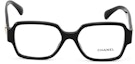 Lookbook 香奈儿心形方框眼镜黑色框男女情侣款。 CH3438-C501