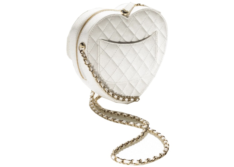 Chanel Heart Bag 22S White Lambskin 圖 2