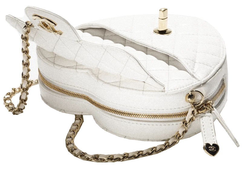 Chanel Heart Bag 22S White Lambskin 圖 3