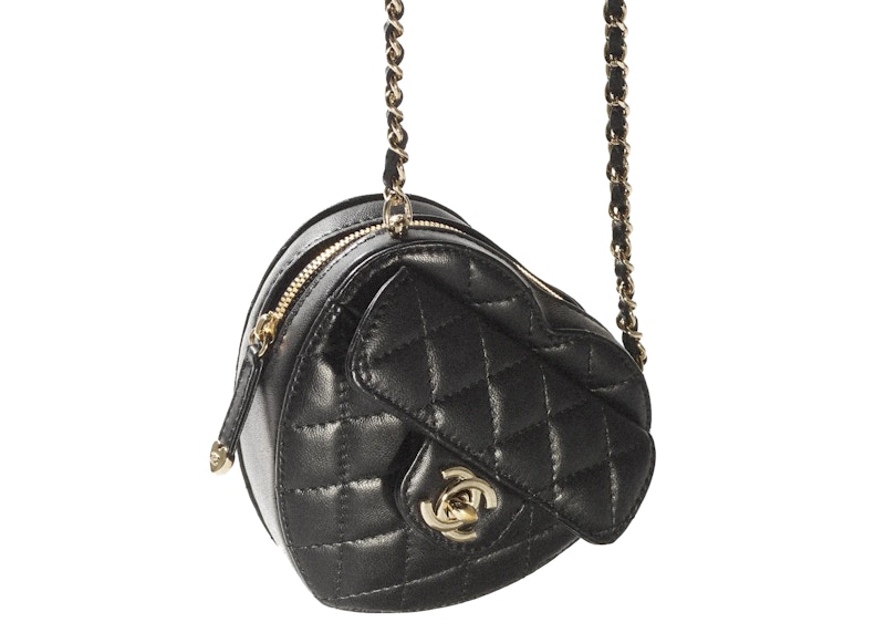 Chanel Heart Clutch With Chain 22S Mini Black Lambskin 圖 4