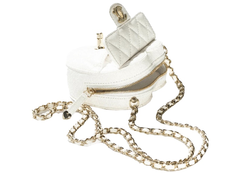 Chanel Heart Clutch With Chain 22S White Lambskin 圖 3