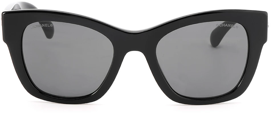 香奈儿亚洲限定款心形墨镜 长方形灰色镜片黑色 男女通用 CH5478A-C501 Shop 香奈儿亚洲限定款心形墨镜 长方形灰色镜片黑色 男女通用 CH5478A-C501
