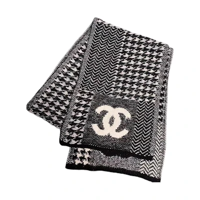 CHANEL Houndstooth Fashion Trend Unisex Knit Scarf AA8623809334