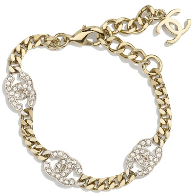 香奈儿双C水晶镀金/镀银手链 Buy 香奈儿双C水晶镀金/镀银手链