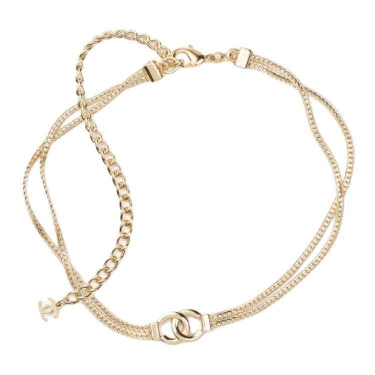 CHANEL Interlocking Design Gold Chain Necklace Unisex Couple Style Gold. ABE257B18058NZS80 圖 2