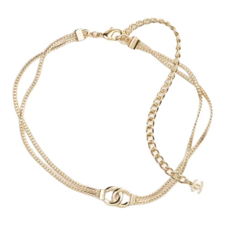 CHANEL Interlocking Design Gold Chain Necklace Unisex Couple Style Gold. ABE257B18058NZS80 圖 3