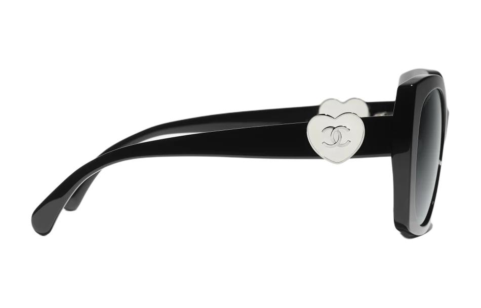 Purchase 香奈儿不规则设计黑色墨镜男女情侣款 CH5519-C501/S4