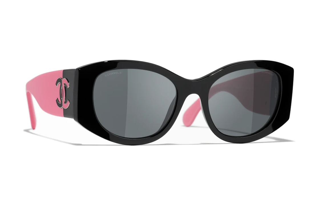 CHANEL Irregular Sunglasses Pink with Logo - Unisex Couple Style C535/S4A71618X08101S3514 圖 3