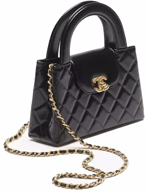 Chanel Kelly Mini Shopping Bag Mini 23K Shiny Aged Calfskin Black Buy Chanel Kelly Mini Shopping Bag Mini 23K Shiny Aged Calfskin Black