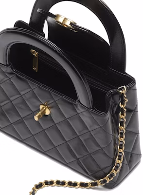 Chanel Kelly Mini Shopping Bag Mini 23K Shiny Aged Calfskin Black Order Chanel Kelly Mini Shopping Bag Mini 23K Shiny Aged Calfskin Black
