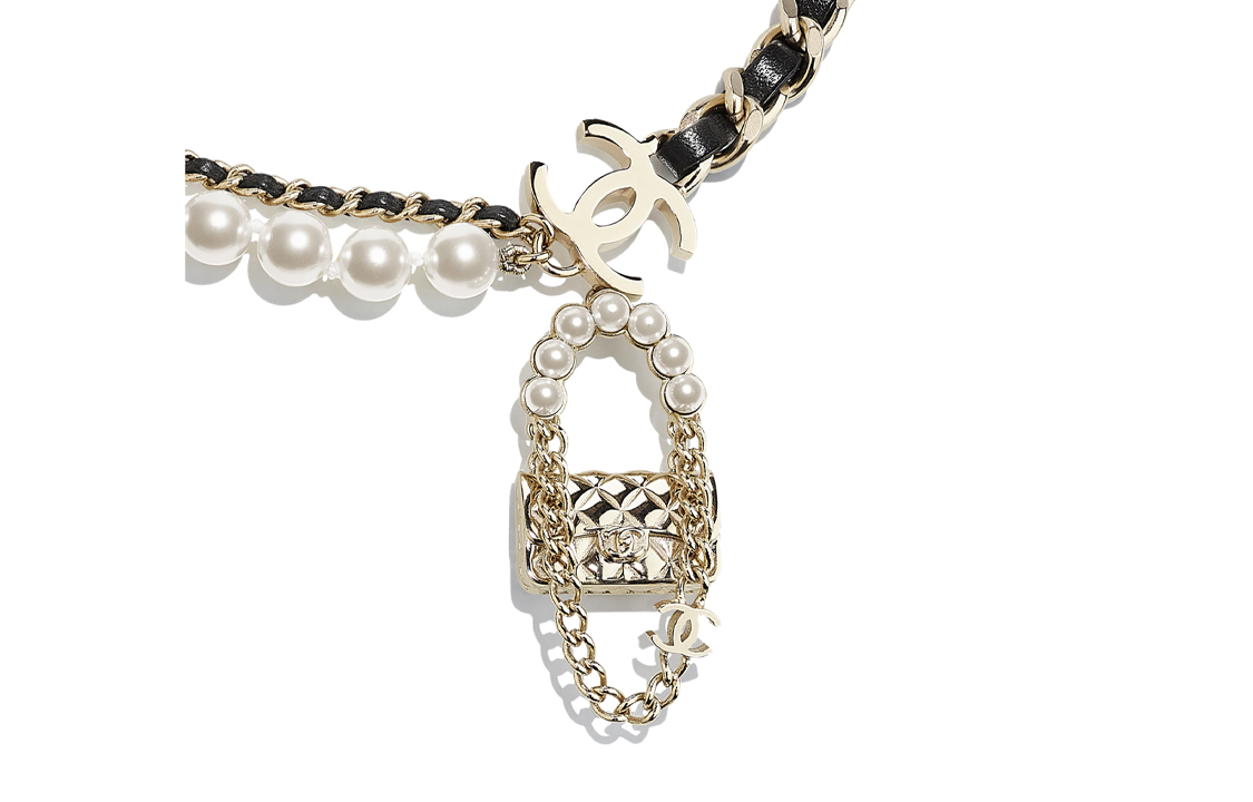 CHANEL Lambskin Choker Necklace with Glass Pearls. AB6125-B05546-NC156 圖 3