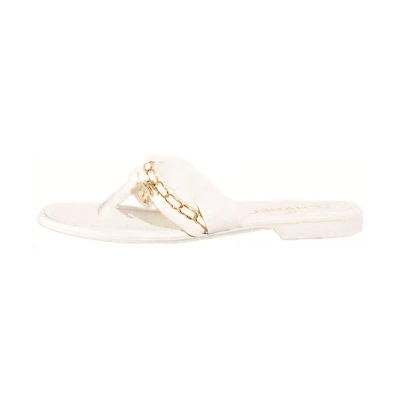 Chanel Leather and Metal Slide 'White'