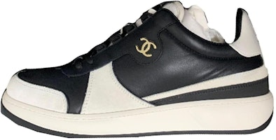 Chanel Leather Low Top Sneakers 'Black White' G45213-B14072-NR406 Chanel Leather Low Top Sneakers 'Black White' G45213-B14072-NR406
