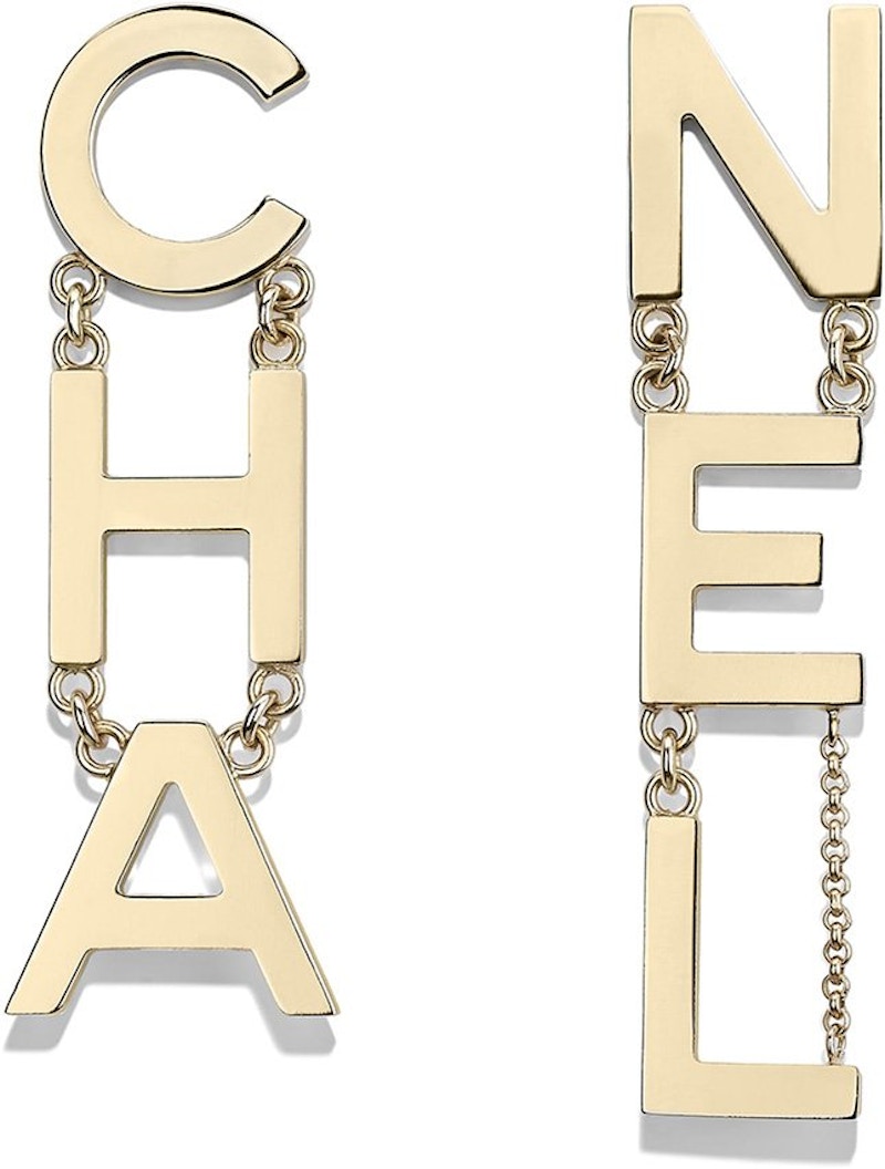 Chanel Letter Earrings Gold