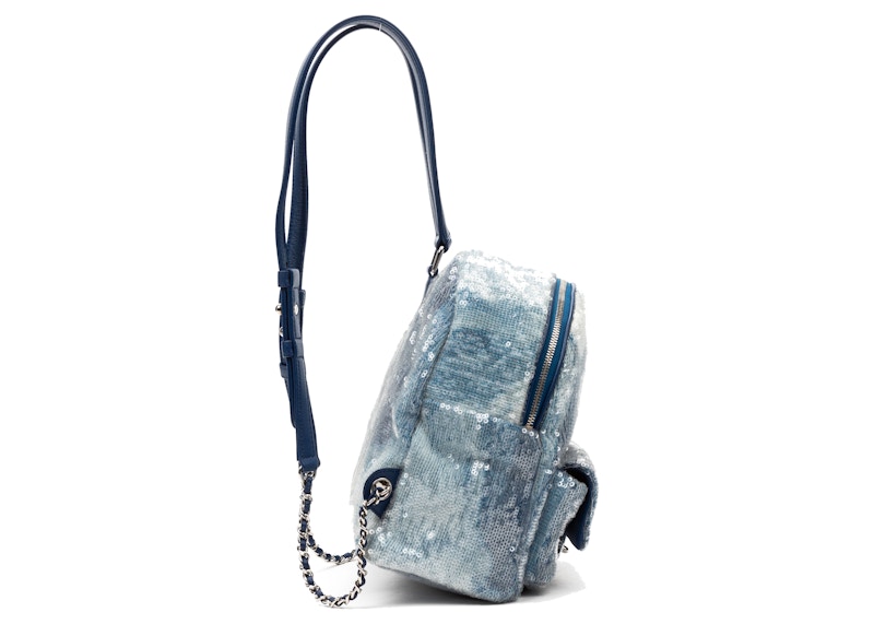 Order 샤넬 코코 쿠바 미니 백팩 (스팽글 블루, 한정판)
