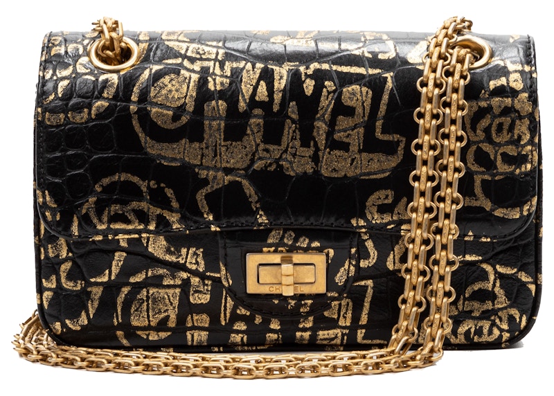 Chanel Limited Edition Mini Timeless Graffiti Reissue Black