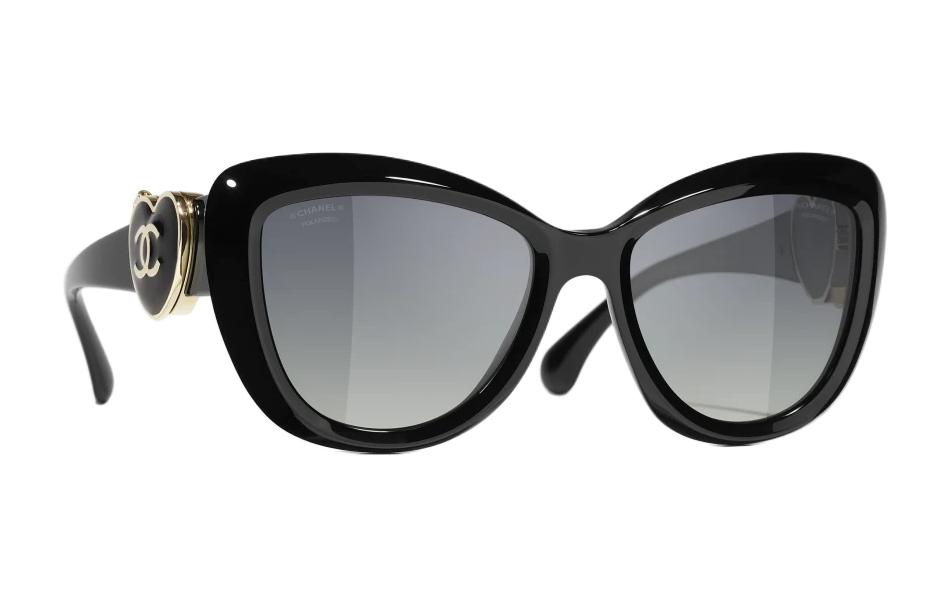 CHANEL Logo Acetate Butterfly Sunglasses Unisex Black. C622/S8,A71587-X02016-S2218 圖 3