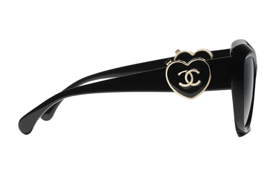 CHANEL Logo Acetate Butterfly Sunglasses Unisex Black. C622/S8,A71587-X02016-S2218 圖 4