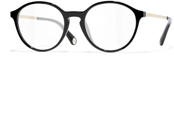 CHANEL Cermin Mata Unisex Bingkai Hitam Logo Acetate Rekaan Tidak Sekata. CH3468U-C622 Order CHANEL Cermin Mata Unisex Bingkai Hitam Logo Acetate Rekaan Tidak Sekata. CH3468U-C622