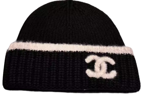 CHANEL Beanie Rajut Cashmere Logo Unisex Hitam. AA9514B14325NR981 Order CHANEL Beanie Rajut Cashmere Logo Unisex Hitam. AA9514B14325NR981