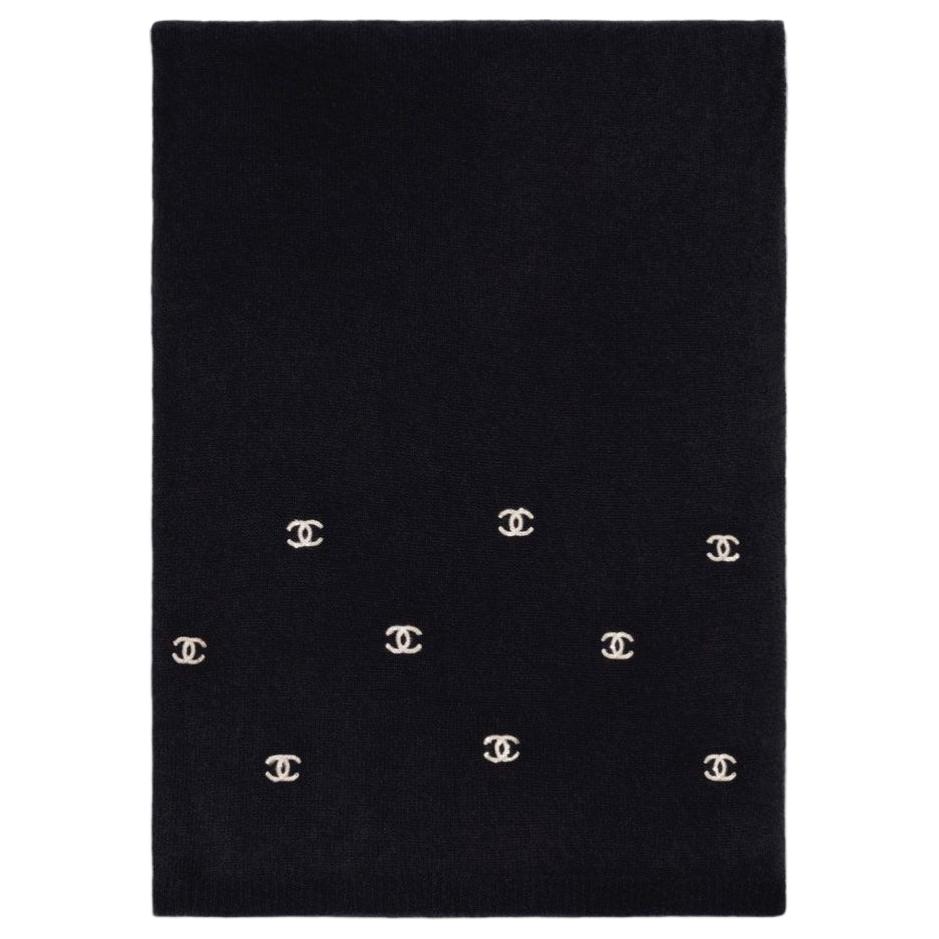 Order シャネル ロゴ装飾 カシミヤ スカーフ ユニセックス カップルスタイル ブラック AAA283B1717994305